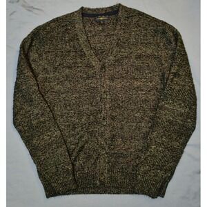 Club Room Men's Button Front Cardigan Sweater Black/White Size Medium